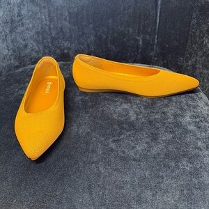 Vivaia aria pointed toe ballet flat mustard yellow
